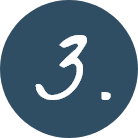 Number three inside blue circle