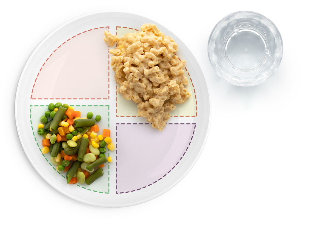 Mac &lsquo;N&rsquo; Cheese and mixed vegetables