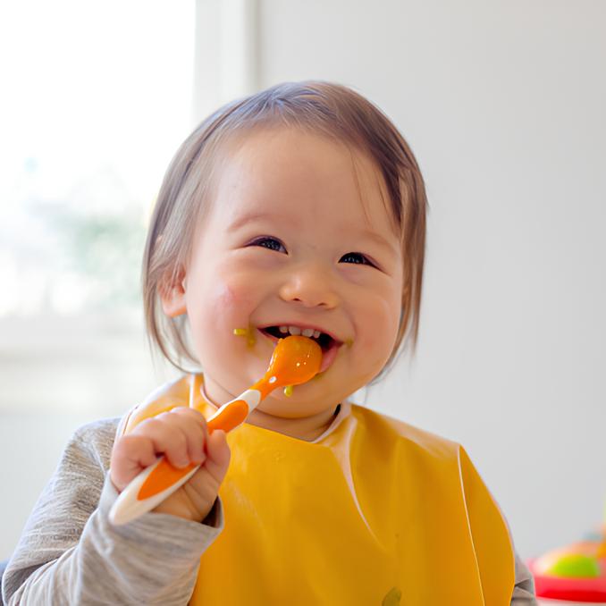child eating food