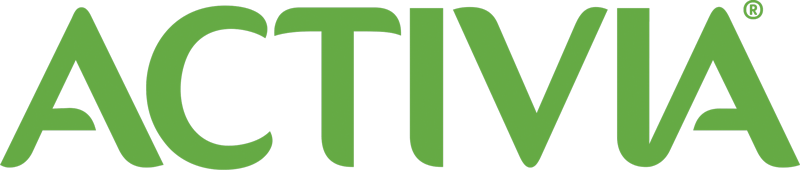Activia logo in bold green letters.