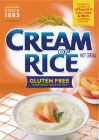 Cream of Rice cereal box with peaches on bowl.