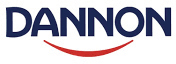 Dannon logo with a red curved line.