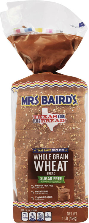 Mrs Baird's wheat bread, Texas-themed packaging.