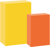 Two rectangular blocks, one yellow, one orange.