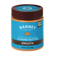 Barney Butter smooth almond butter jar on display.