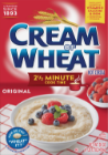 Cream of Wheat cereal box with berry garnish suggestion.