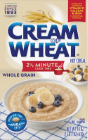 Cream of Wheat cereal with blueberries and bananas.