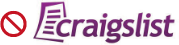 Craigslist purple logo with red and white accents.