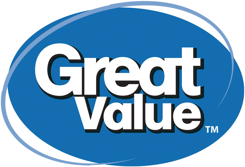 Blue "Great Value" logo on white background.