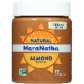 Jar of MaraNatha creamy almond butter.