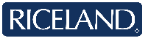 Riceland logo with blue background.