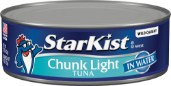 StarKist tuna can, Chunk Light in water.