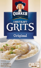 Quaker Instant Grits Original packaging with a bowl.