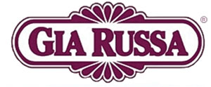Gia Russa logo with decorative floral design.