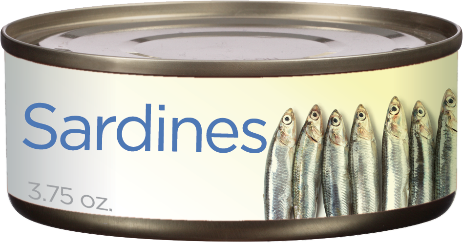 Canned sardines can