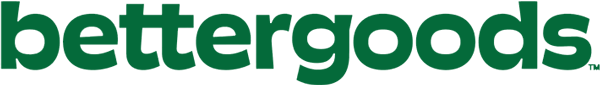 Bettergoods logo in bold, lowercase green text.
