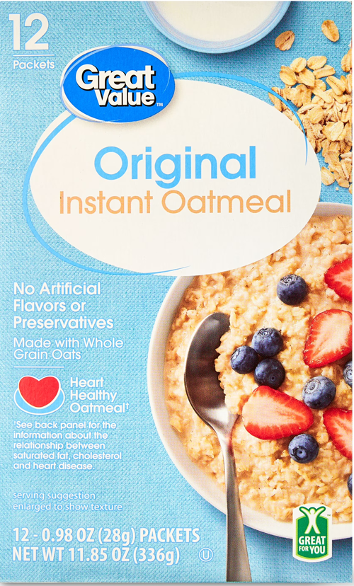 Great Value Original Instant Oatmeal