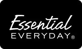 Essential Everyday logo on black background.