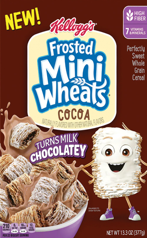 Kellogg's Frosted Mini-Wheats Cocoa cereal box